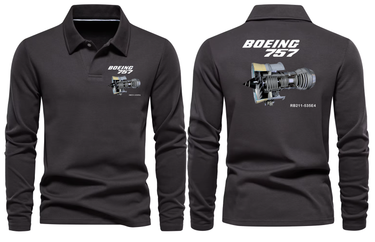 BOEING 757 LONG SLEEVE POLO